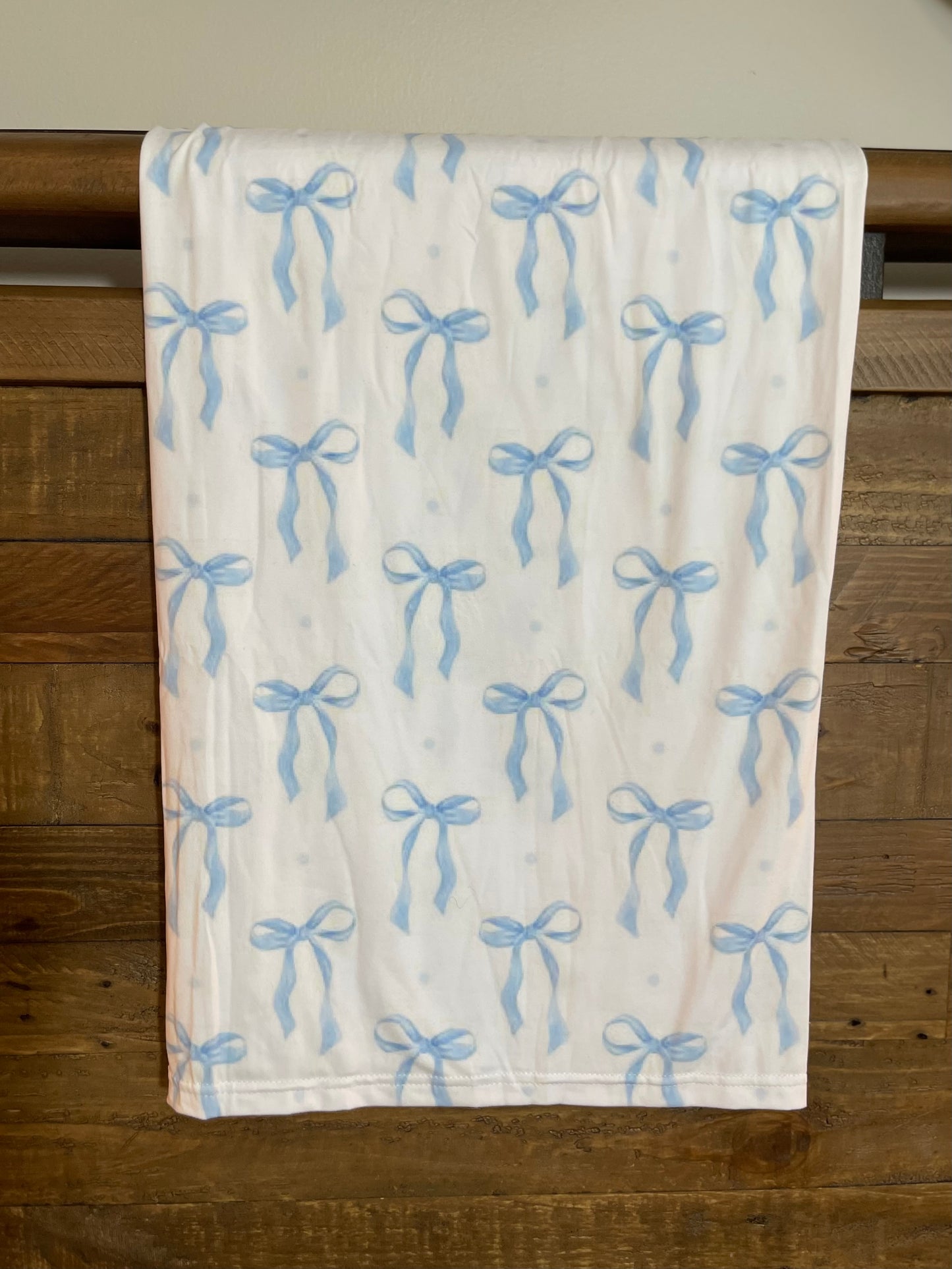 Blue Bows | Blanket/Swaddle