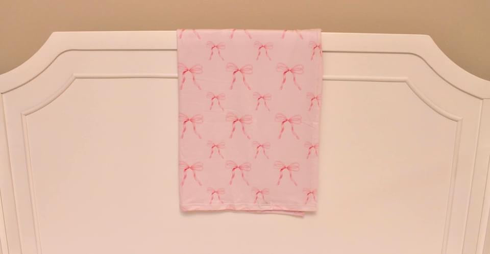 Pink Bows | Blanket/Swaddle