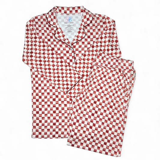 Santa's Checkerboard | Women Pajamas Set